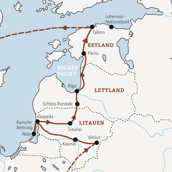 Auf der Marco Polo Reise durch das Baltikum entdecken wir die drei Länder Litauen, Lettland und Estland!