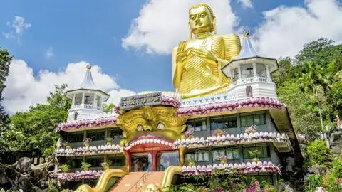 Der Höhlentempel oder Goldene Tempel von Dambulla ist eine der Stationen auf Ihrer individuellen Rundreise durch Sri Lanka.