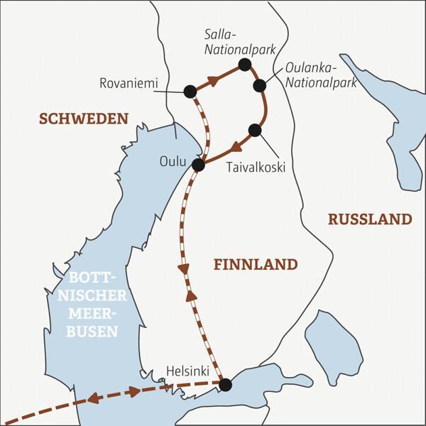 Diese sommerliche Finnland-Rundreise mit YOUNG LINE  für junge Traveller führt von Helsinki über den Polarkreis nach Lappland.