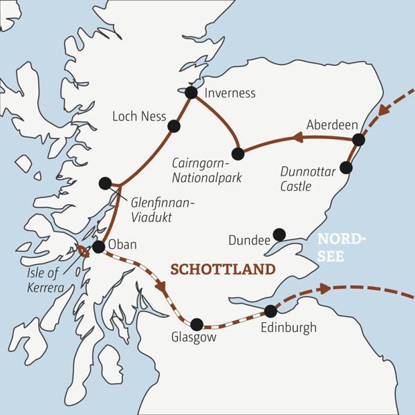 Auf der YOUNG LINE Reise nach Schottland reisen junge Traveller gemeinsam von Aberdeen bis Edinburgh zu Burgen, Lochs und Whiskybrennereien.