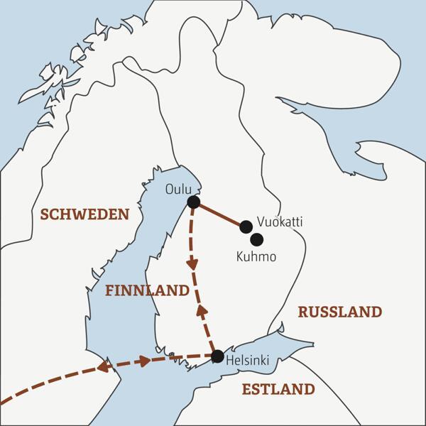 Auf der YOUNG LINE Reise Finnland - Auf der Rentierroute im eisigen Norden - reisen junge Traveller zwischen 20 und 35 in der Gruppe ins winterliche Finnland.