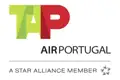 TAP Air Portugal Logo, Mitglied der Star Alliance.