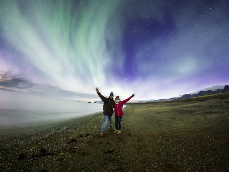 Island in einer Marco Polo Mini-Gruppe im Winter erleben - da stehen die Chancen gut, Polarlichter zu sehen!