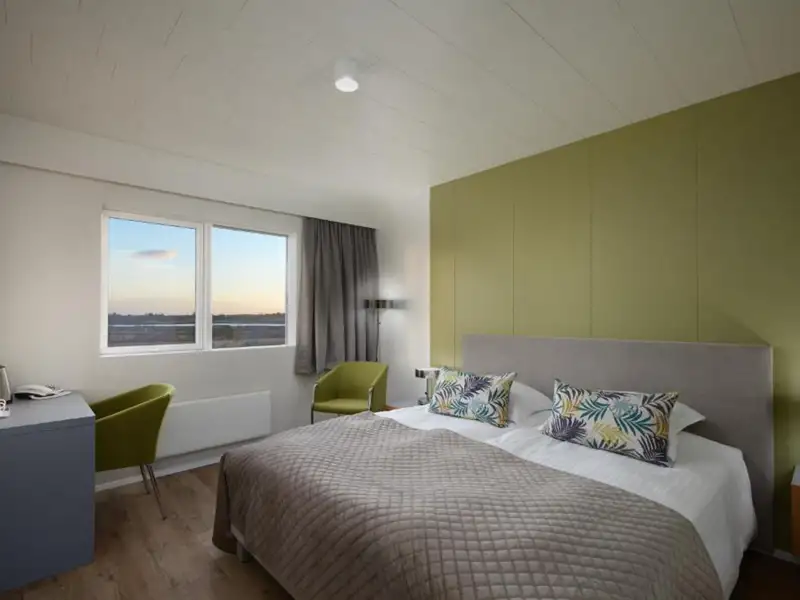 Auf Ihrer individuellen Mietwagenreise durch Islands Süden verbringen Sie zwei Nächte im Hotel Klausur in Kirkjubaejarklaustur.