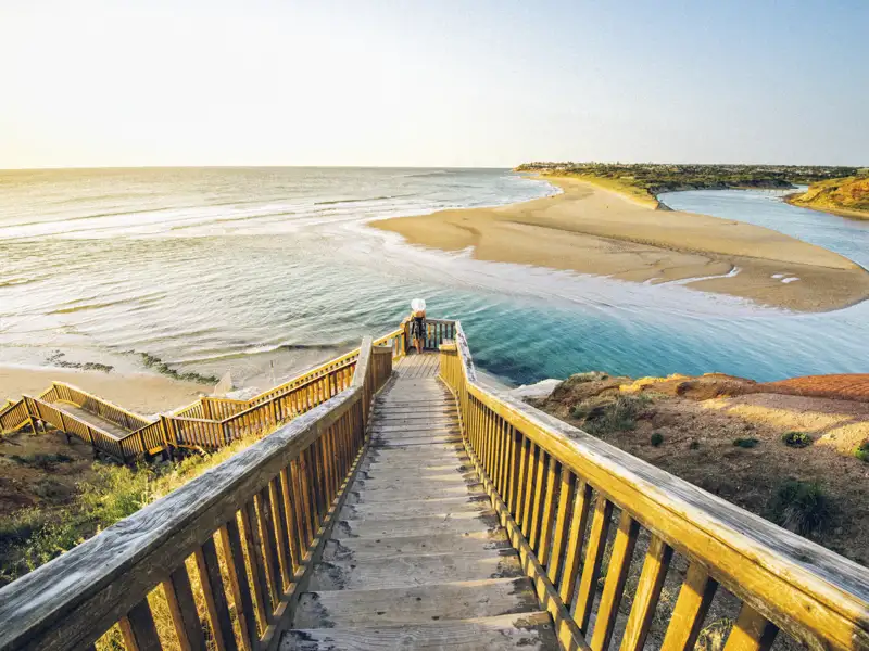 Auf ihrer individuellen Rundreise durch Australien reisen Sie entlang der Great Ocean Road und genießen solche Ausblicke wie hier in Port Noarlunga bei Adelaide.