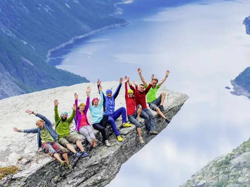 Highlight dieser YOUNG LINE Reise nach Norwegen 
 ist die legendäre Felszunge Trolltunga.