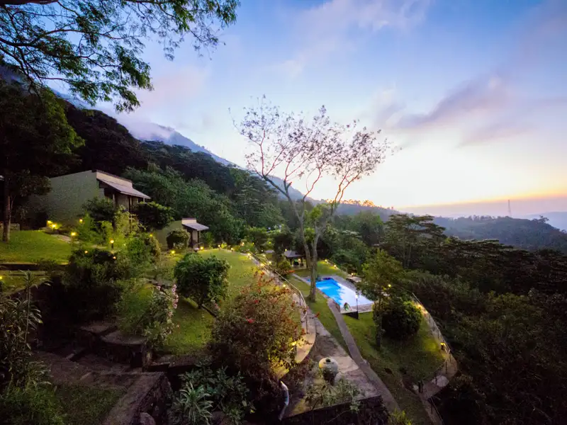 Ganz viel Platz zum Relaxen und Träumen: Unser Boutique-Hotel im Hochland hat nur 14 Zimmer und einen Blick bis zum Ozean am Horizont.