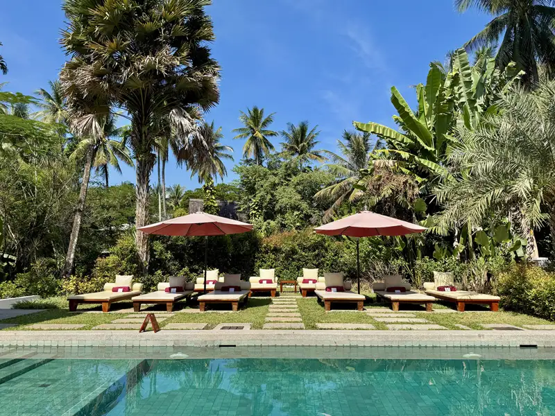 Unsere kleine, charmante Oase Le Parasol Blanc liegt mitten in Luang Prabang! Zu Fuß kommt man schnell zu Restaurants, Garküchen, Straßenmärkten und Tempeln und kann sich vom Flair der Stadt verzaubern lassen.