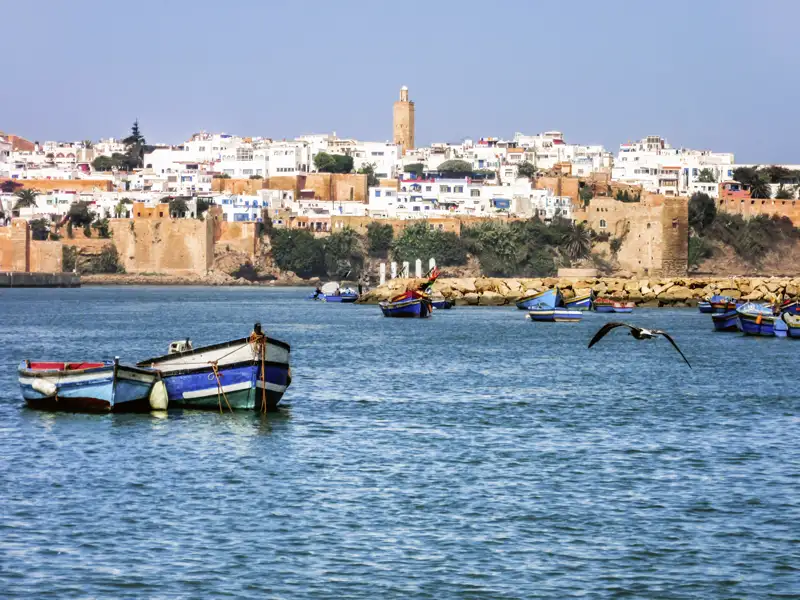 Blick auf den Hafen und die Altstadt von Rabat