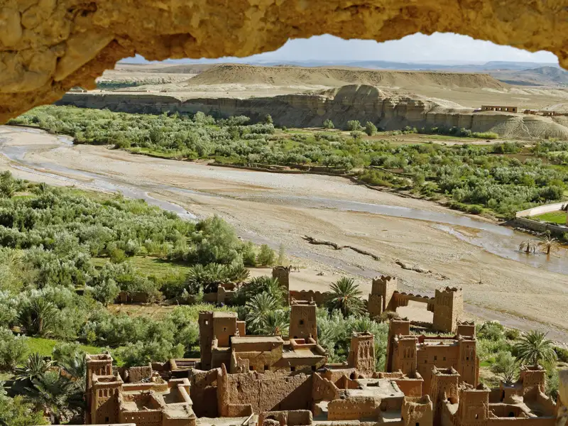 Auf Ihrer individuellen Rundreise durch Marokko besuchen Sie die befestigte Stadt Ait Benhaddou.
