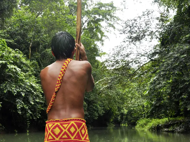 Auf Ihrer individuellen Rundreise durch Panama geht es ganz stilecht mit dem Einbaum zum indigenen Stamm der Emberá. Sie versuchen recht erfolgreich, von der Zivilisation nur das ins Dorf zu lassen, was ihnen wirklich behagt. Sie erfahren, wie das Leben in der Natur, ohne Autos und ohne Diebe, aussieht - Ihr Scout ist Dolmetscher!