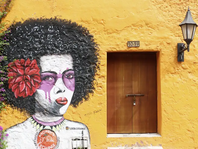 Auf Ihrer individuellen Rundreise mit Marco Polo entdecken Sie Graffiti in den Straßen der Städte Kolumbiens.