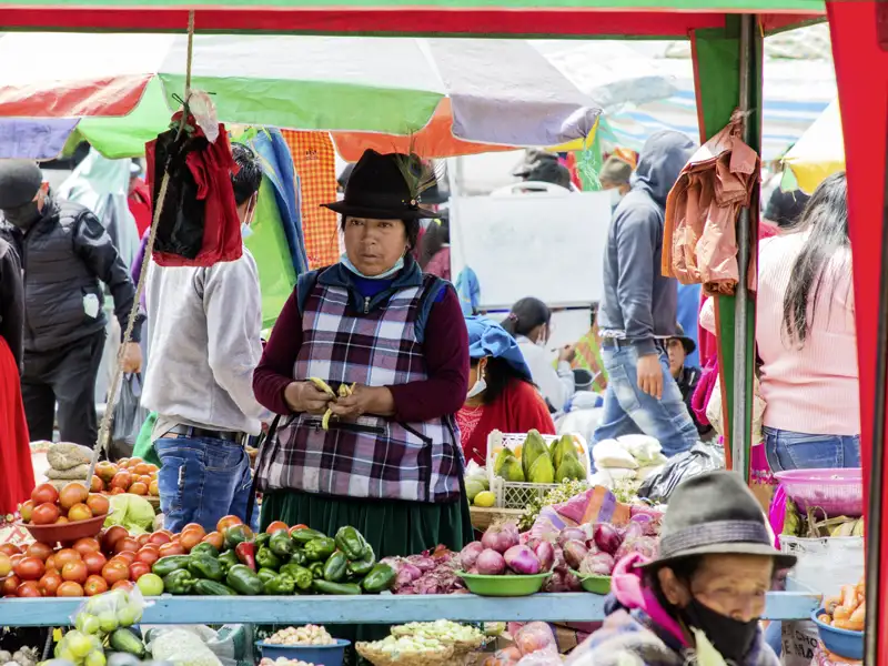 Auf Ihrer individuellen Reise durch Ecuador entdecken Sie die kulinarische Seite des Landes bei einem Marktbesuch.