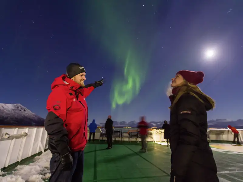 Bei Ihrer Reise erleben Sie mit etwas Glück die Polarlichter