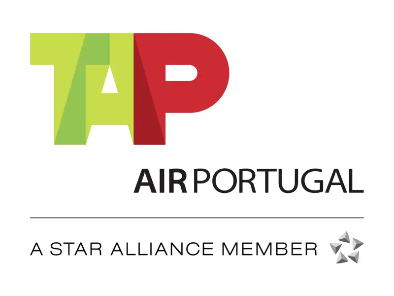TAP Air Portugal Logo, Mitglied der Star Alliance.