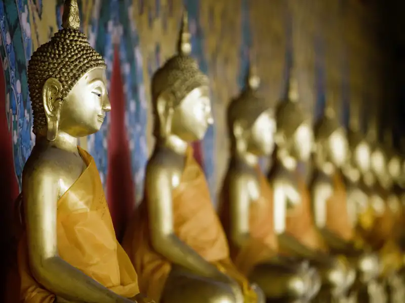 Auf unserer Marco Polo Reise durch Thailand tauchen wir bei verschiedenen Tempelbesuchen in die asiatische Kultur ein.