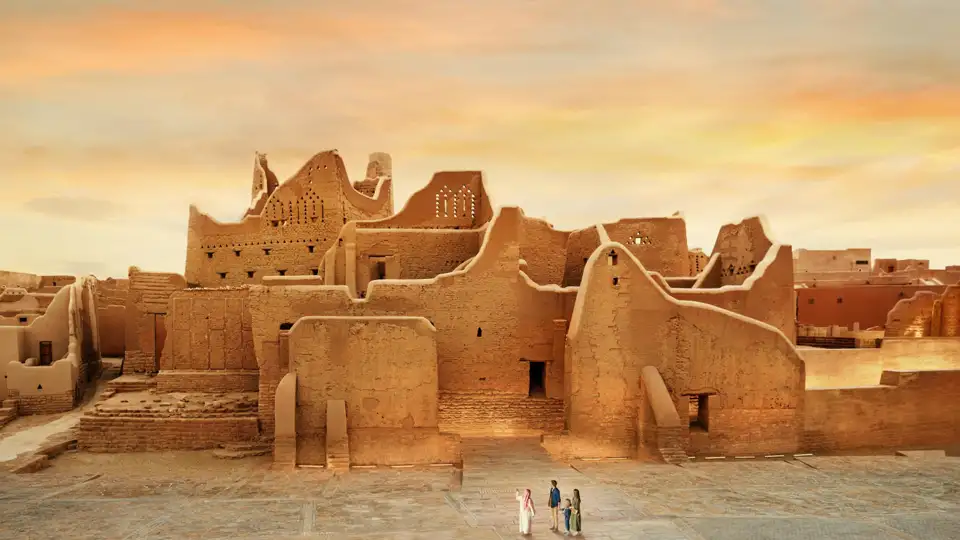 Auf Ihrer individuellen Rundreise nach Saudi-Arabien besuchen Sie auch das Viertel At-Turaif in Diriyah mit seinen Lehmbauten, UNESCO-Welterbe.