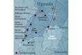 Die Reiseroute der individuellen Rundreise durch Uganda startet in Entebbe und führt über den Murchison-Falls-Nationalpark, den Kibale-Nationalpark und den Queen-Elizabeth-Nationalpark in den Bwindi-Nationalpark wo Sie die Bergorillas in ihrem natürlichen Lebensraum beobachten können.