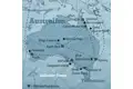 Diese Reisekarte zeigt den Verlauf der individuellen Marco Polo Reise Australien: Perth, Adelaide, Melbourne, Sydney, Ayers Rock, Cairns.