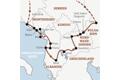 Reiseverlauf der Bulgarien, Nordmazedonien, Albanien und Montenegro Marco Polo Entdeckerreise.