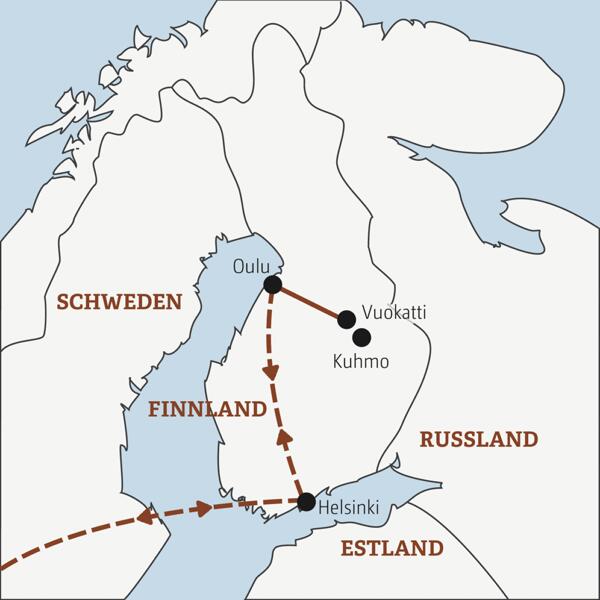 Auf der YOUNG LINE Reise Finnland - Auf der Rentierroute im eisigen Norden - reisen junge Traveller zwischen 20 und 35 in der Gruppe ins winterliche Finnland.