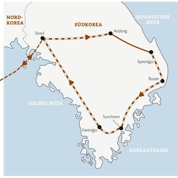Auf dieser Südkorea-Reise in der Mini-Gruppe reisen Sie einmal quer durch das Land zu den Höhepunkten in Seoul, Gyeongju und Busan.