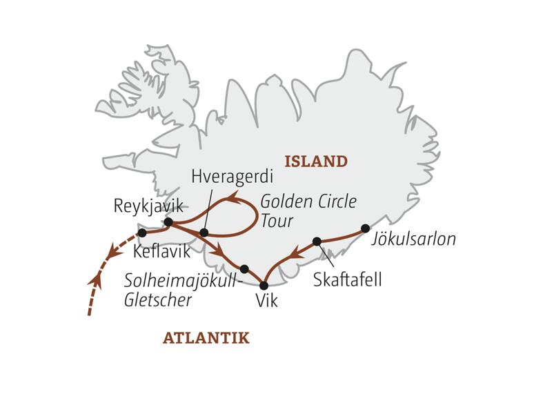 Die Silvesterreise mit YOUNG LINE durch Island führt dich von Reykjavik nach Vik, Skaftafell und über den Golden Circle zurück nach Reykjavik.