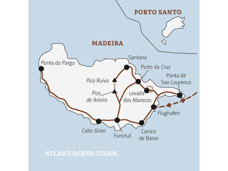 Die Rundreise mit YOUNG LINE TRAVEL für Traveller ab 35 führt dich einmal über die wunderschöne Blumeninsel Portugals - und natürlich dabei: alle Highlights.