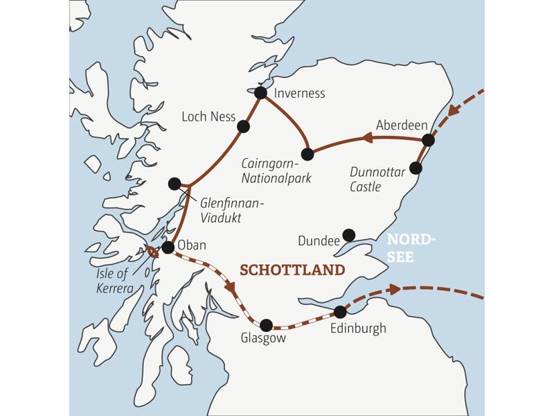 Auf der YOUNG LINE Reise nach Schottland reisen junge Traveller gemeinsam von Aberdeen bis Edinburgh zu Burgen, Lochs und Whiskybrennereien.