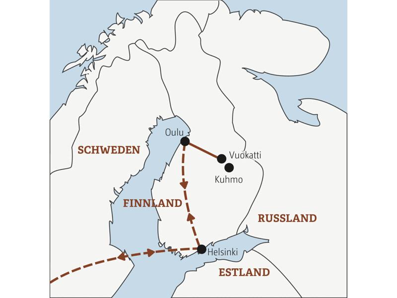 Auf der YOUNG LINE Reise Finnland - Auf der Rentierroute im eisigen Norden - reisen junge Traveller zwischen 20 und 35 in der Gruppe ins winterliche Finnland.