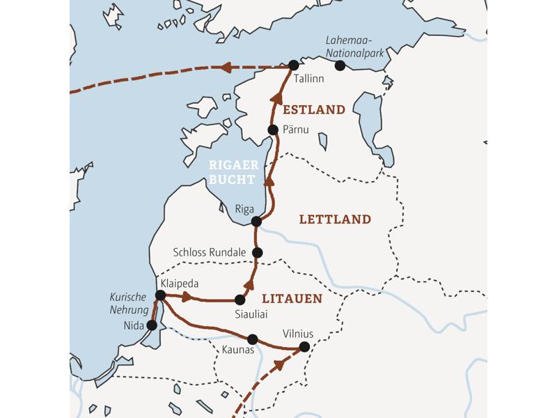 Auf der Marco Polo Entdecker-Rundreise durch das Baltikum entdecken wir die drei Länder Litauen, Lettland und Estland.
