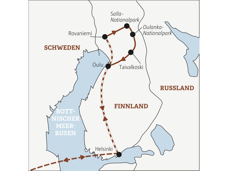 Diese sommerliche Finnland-Rundreise mit YOUNG LINE  für junge Traveller führt von Helsinki über den Polarkreis nach Lappland.