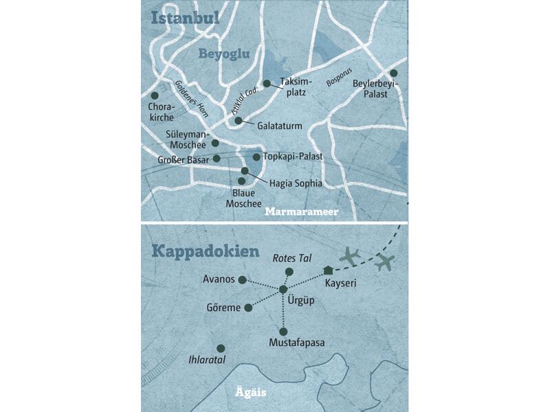 Auf dieser individuellen Reise erkunden Sie zuerst ausführlich  Istanbul und lernen anschließend die Höhepunkte von Kappadokien kennen.