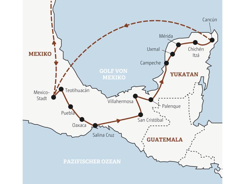 In 2 Wochen die Höhepunkte Mexikos entdecken zum Marco Polo Top-Preis